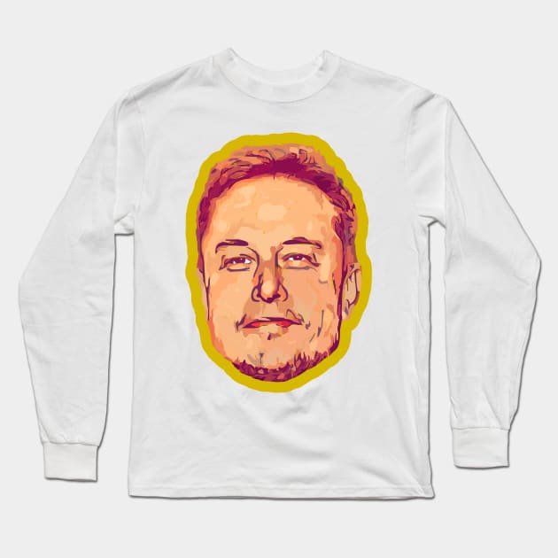 Elon Musk Long Sleeve T-Shirt by Playful Creatives